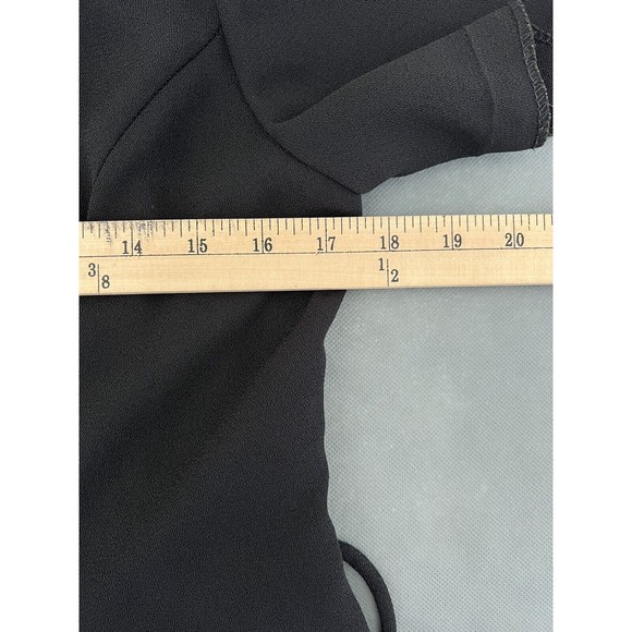 Randi May Collections Womens 10P Black Round Neck Ruffled Hem Midi Dress - Picture 8 of 11